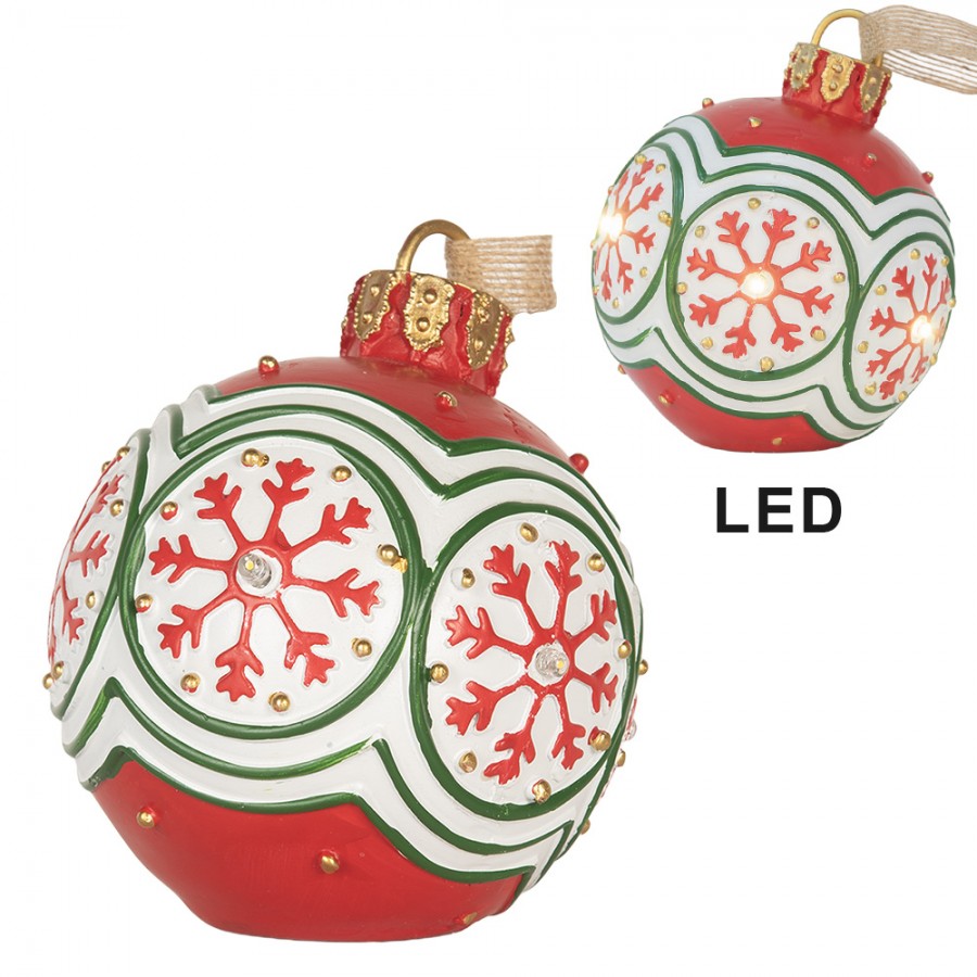 Okrasna krogla LED 12x14 cm