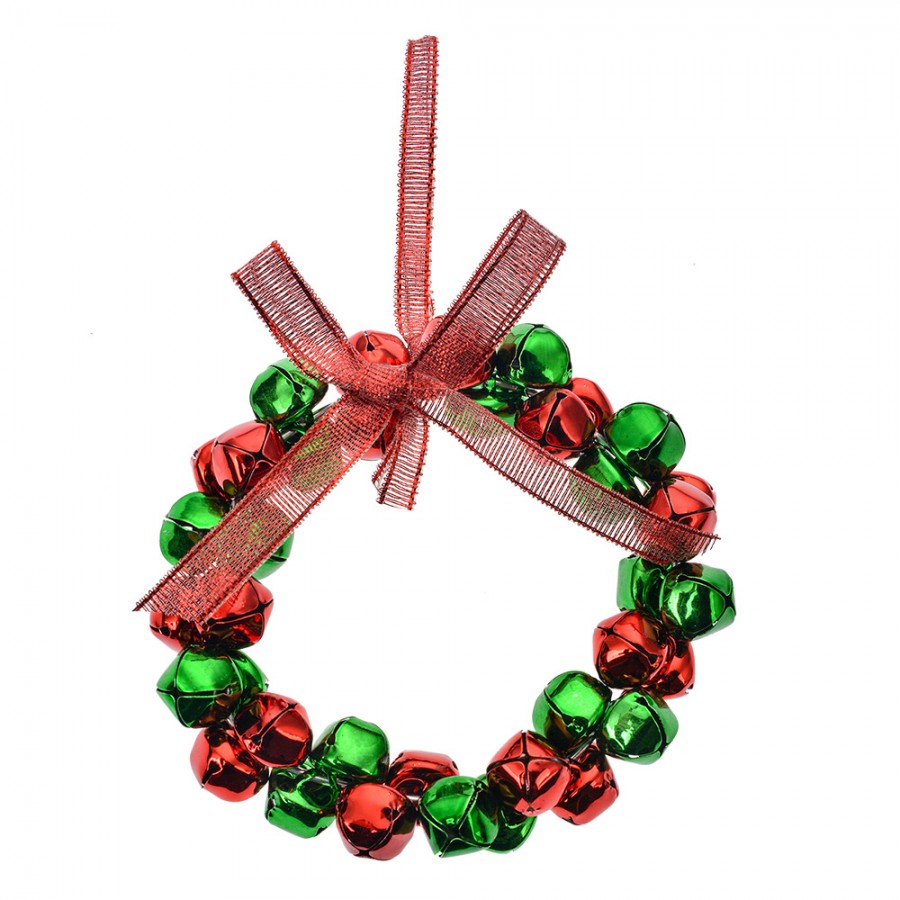 Christmas ornament 11 cm β red-green metal ornament π