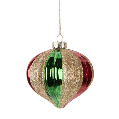 Christmas ornament multicolor 10 cm – glass