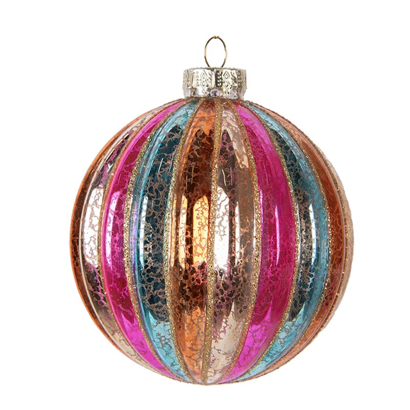 Božična krogla večbarvna 10 cm – steklo