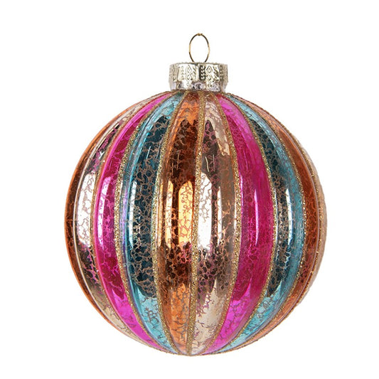 Božična krogla večbarvna 10 cm – steklo