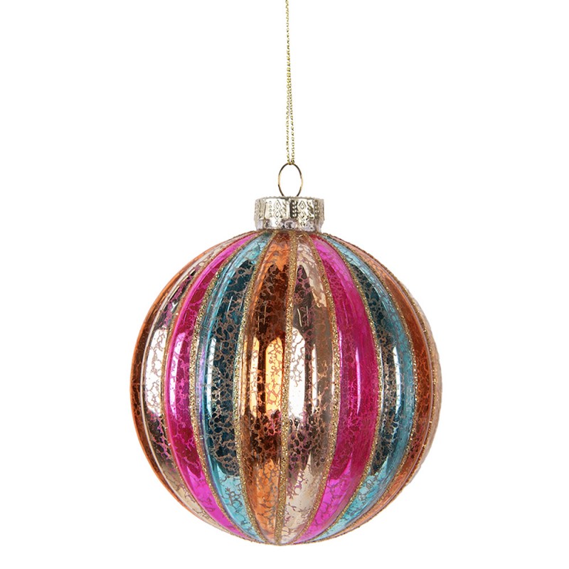 Božična krogla večbarvna 10 cm – steklo