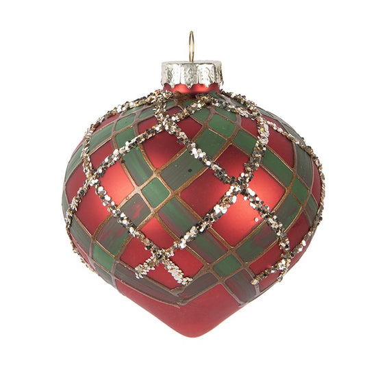 Božična krogla - rdeča 8x8 cm