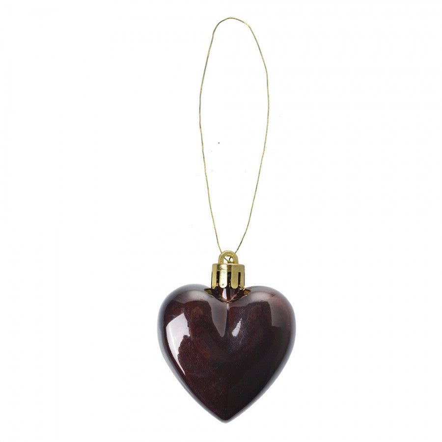 Christmas decorations – Set of 8 hearts 5 cm