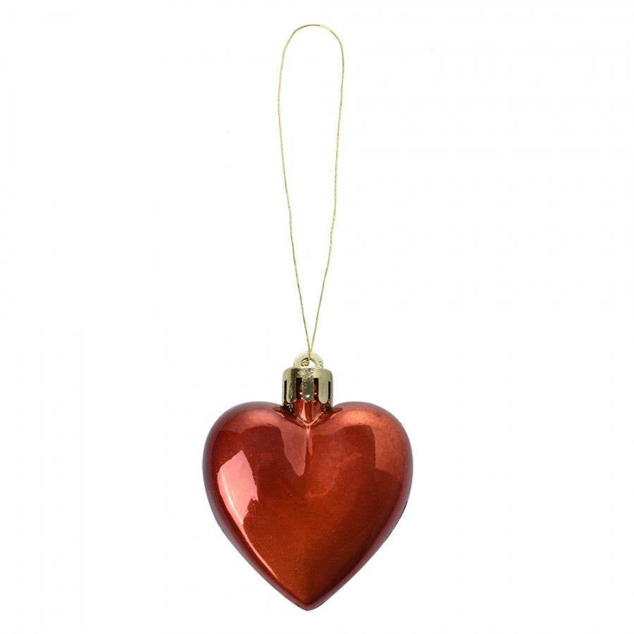 Christmas decorations – Set of 8 hearts 5 cm