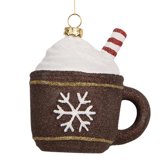 Božični okrasek 9x7x10 cm - vroča čokolada