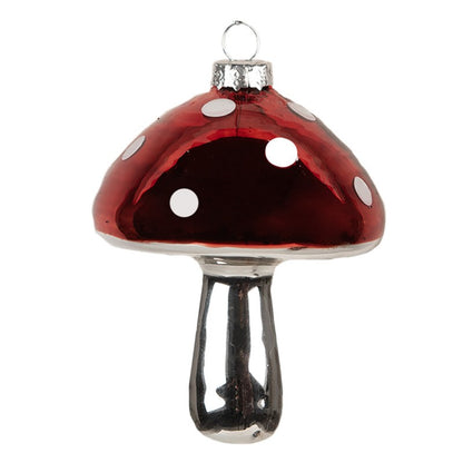 Christmas decoration red-silver sponge 7x9 cm