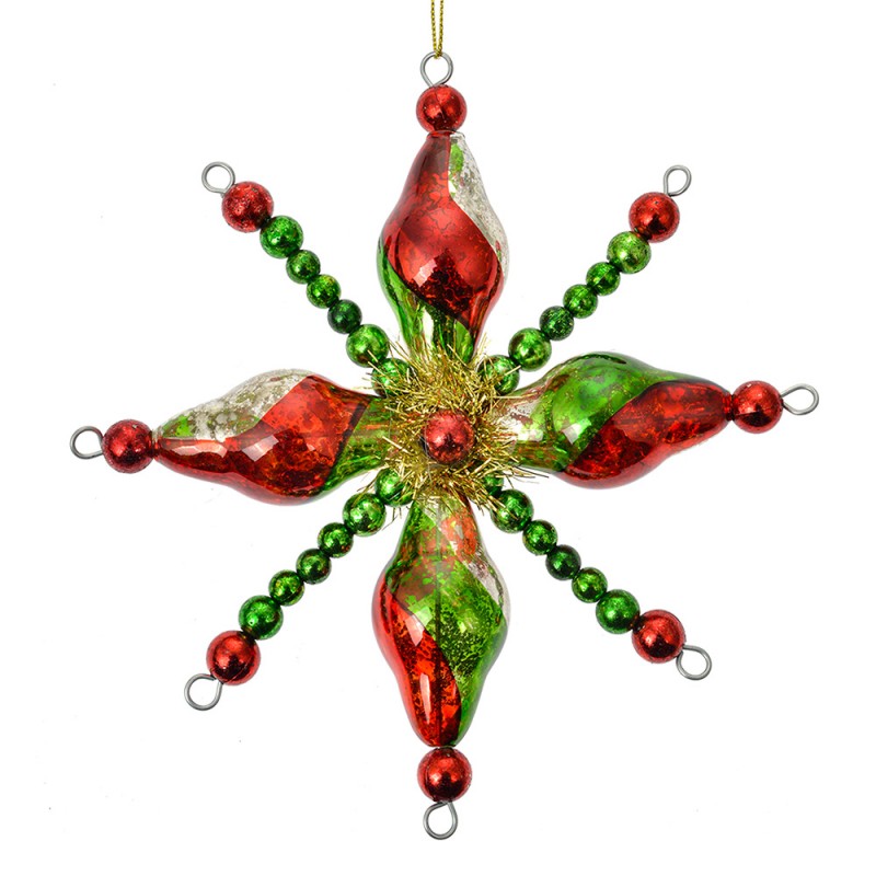 Božični okrasek 16x3 cm – zeleno steklo