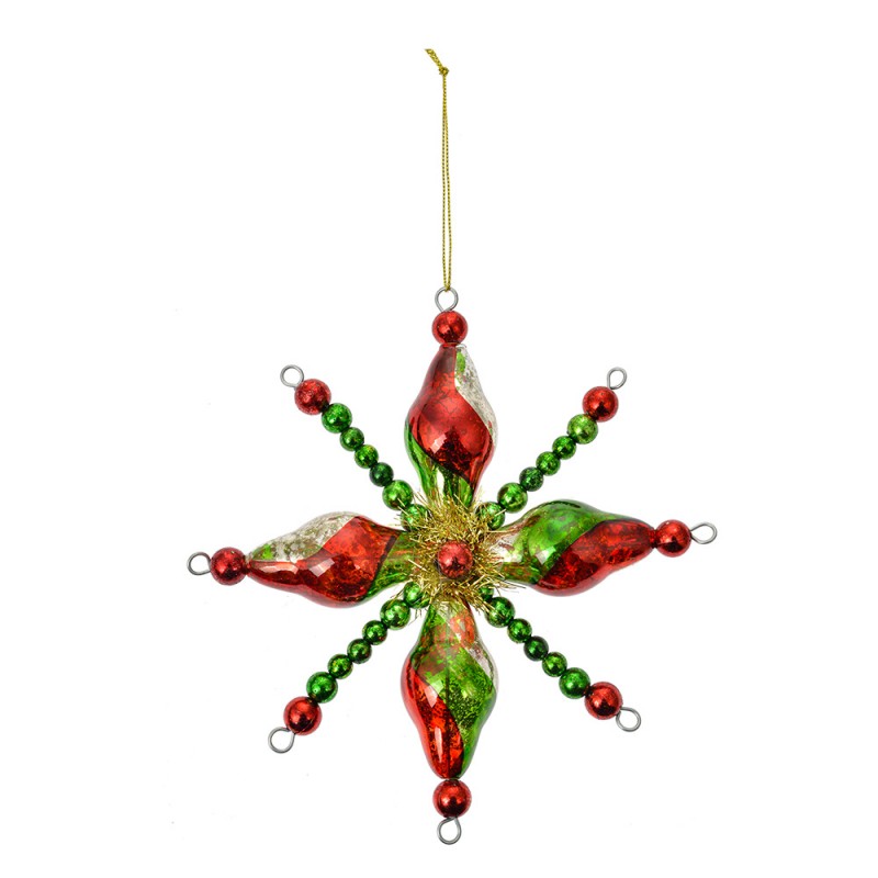 Božični okrasek 16x3 cm – zeleno steklo